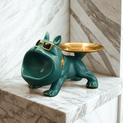 Statue bouledogue en résine